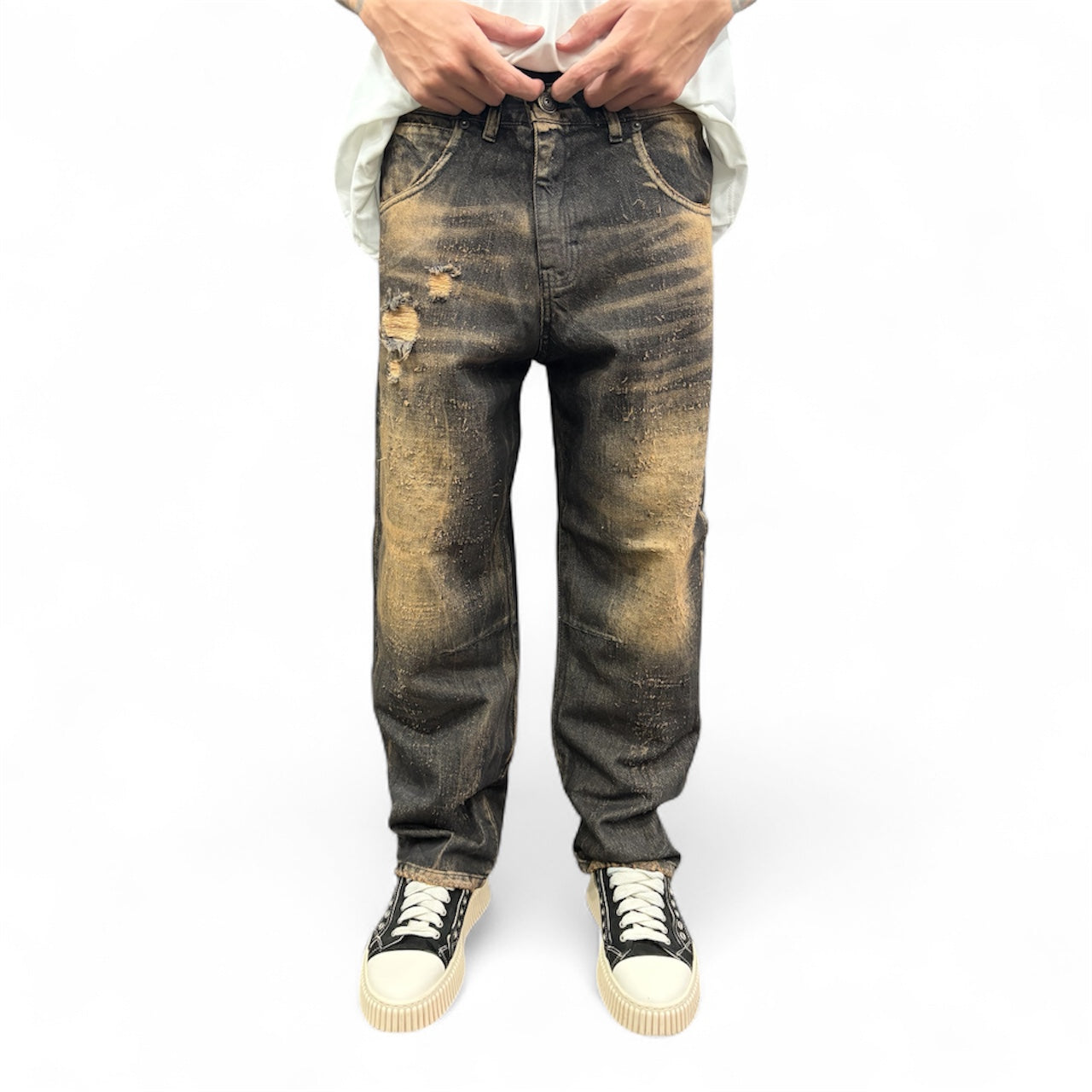 BAGGY ABRASIONI SABBIATO