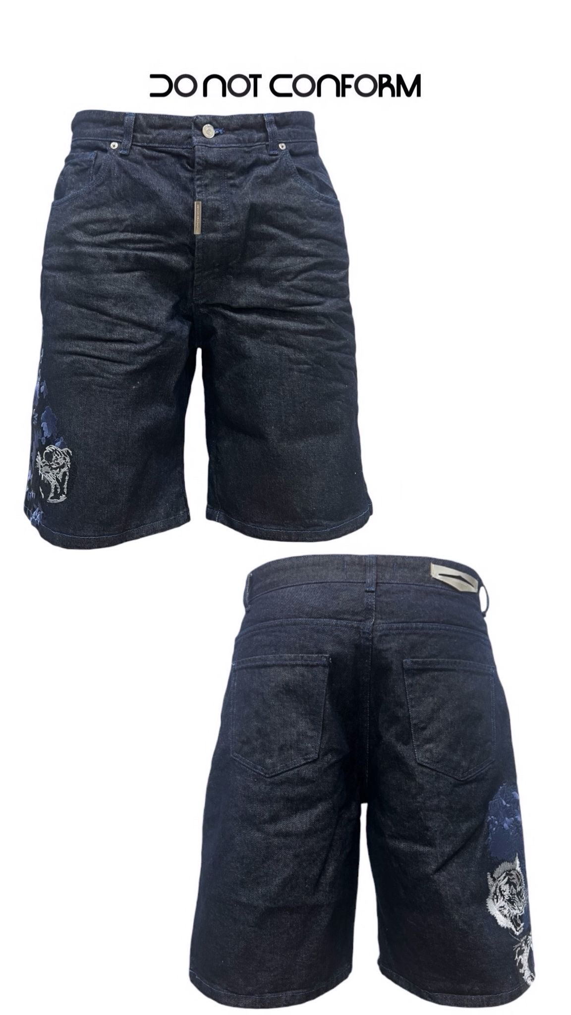 BLUE WASH SHORTS SAVANA EMBROIDERY 3000