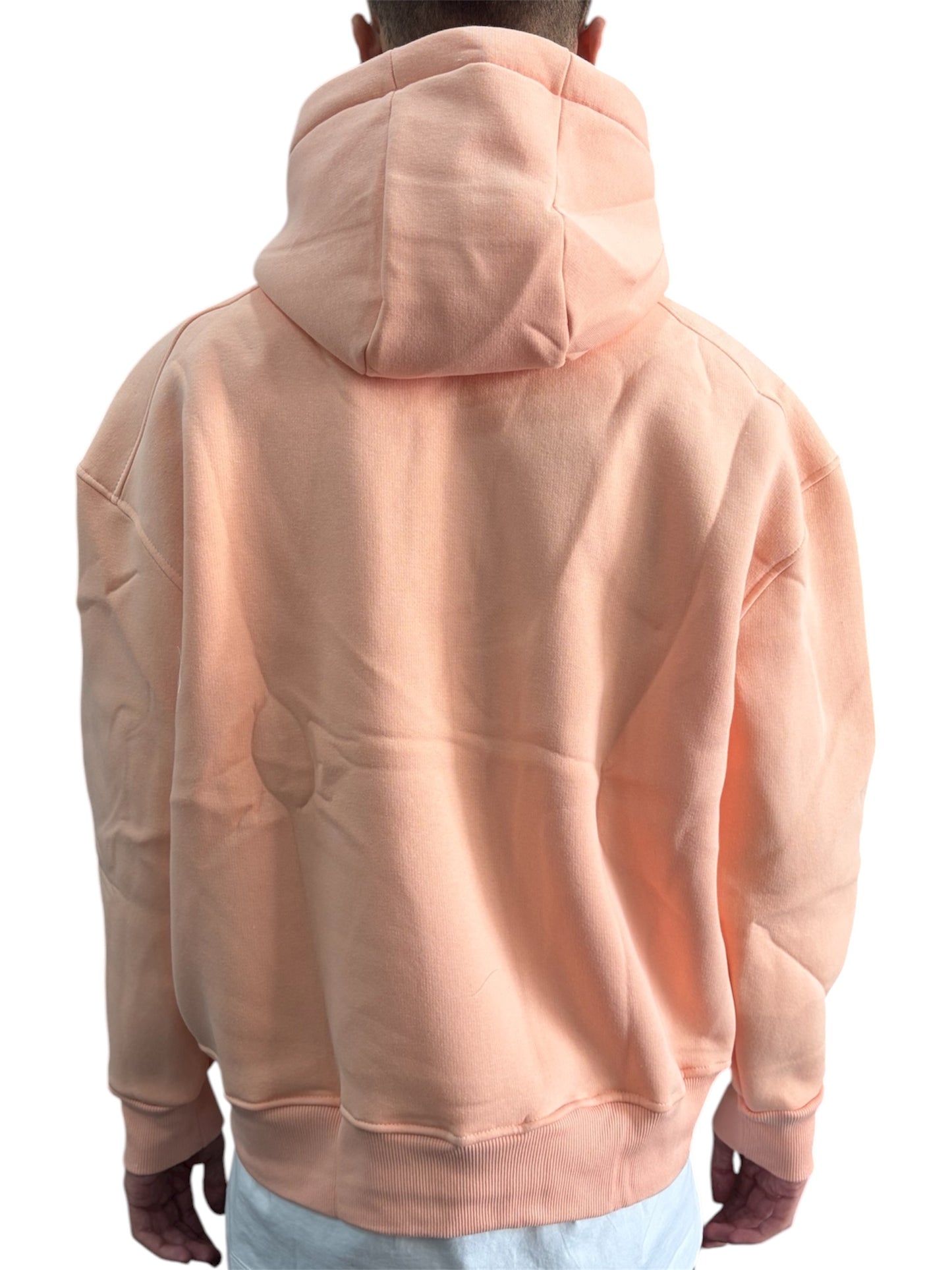 HOODIE-PRINT OVERCOME PEACH
