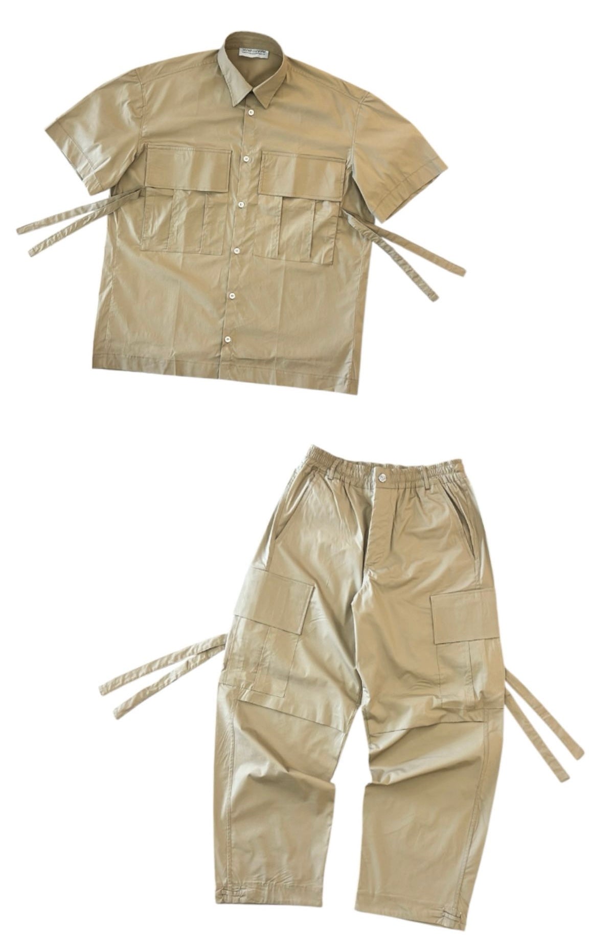 BEIGE COORDSET DOUBLE POCKET