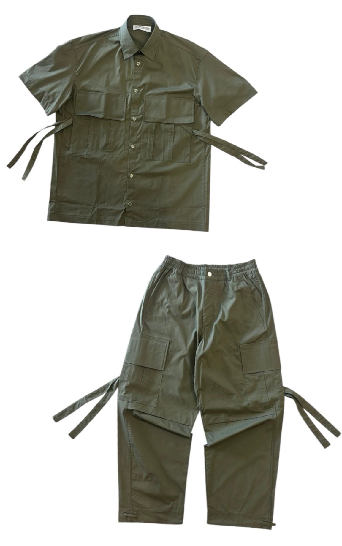 GREEN COORDSET DOUBLE POCKET