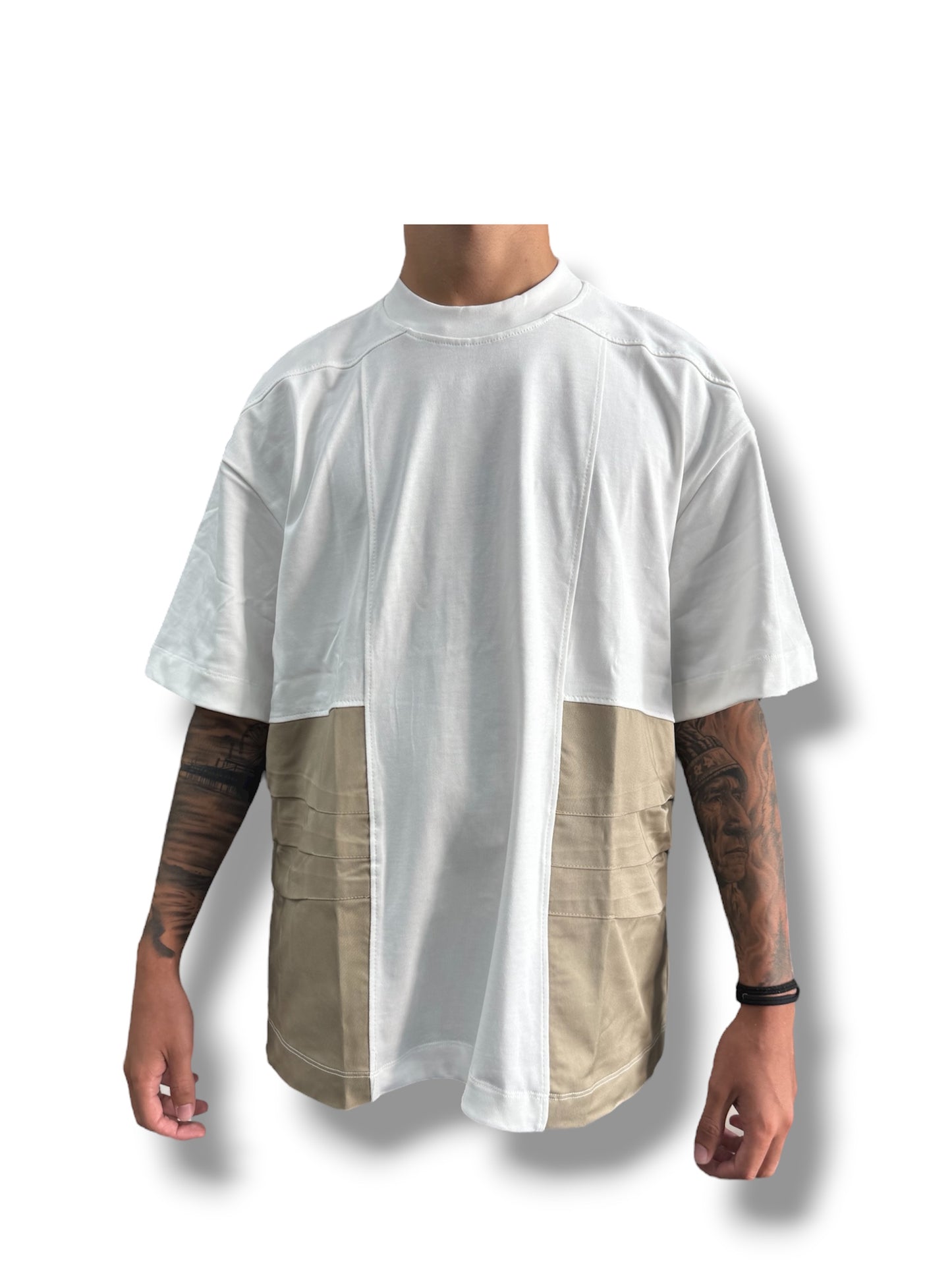 CIAPPA DETAIL WHITE/BEIGE TEE