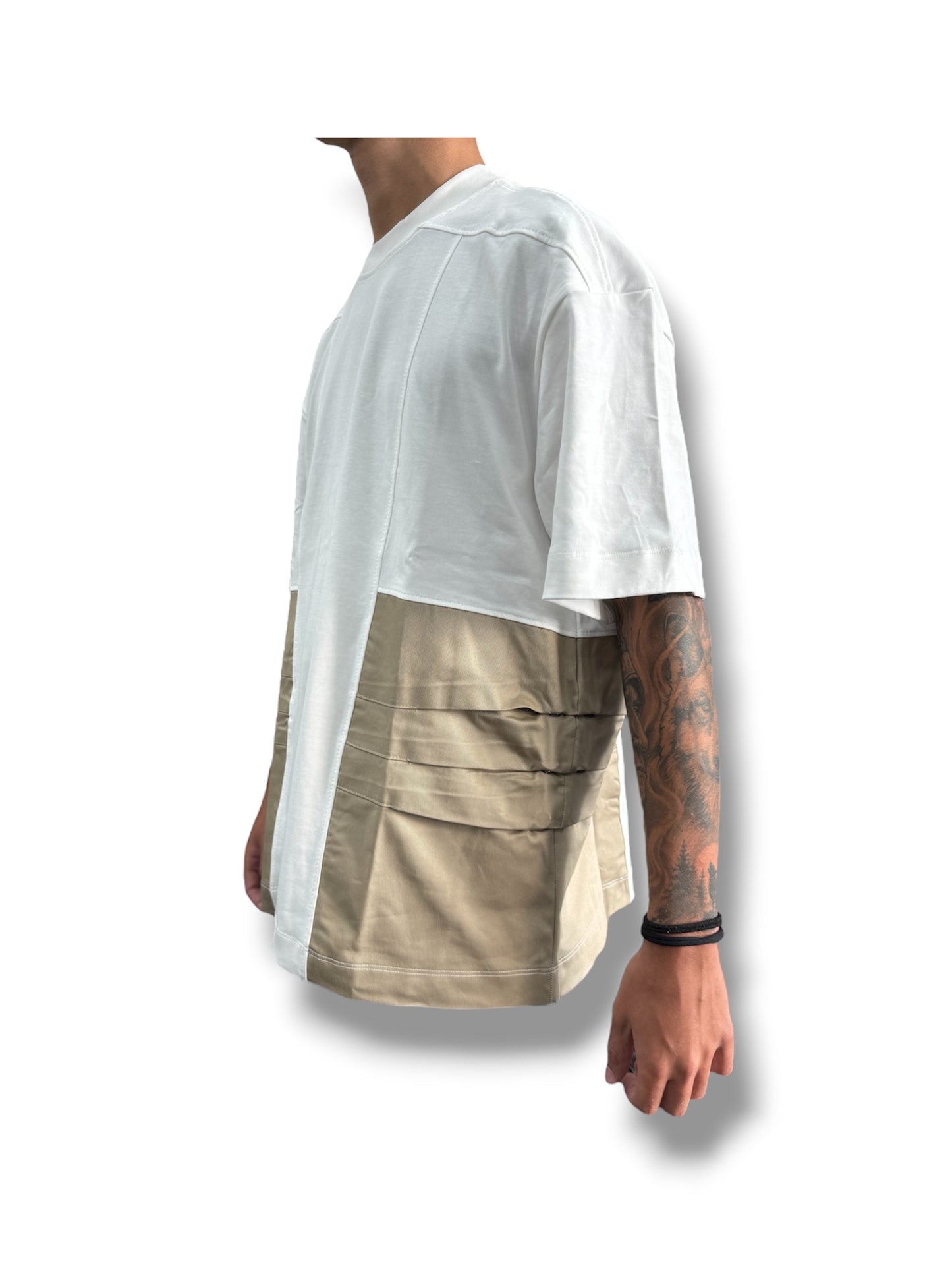 CIAPPA DETAIL WHITE/BEIGE TEE