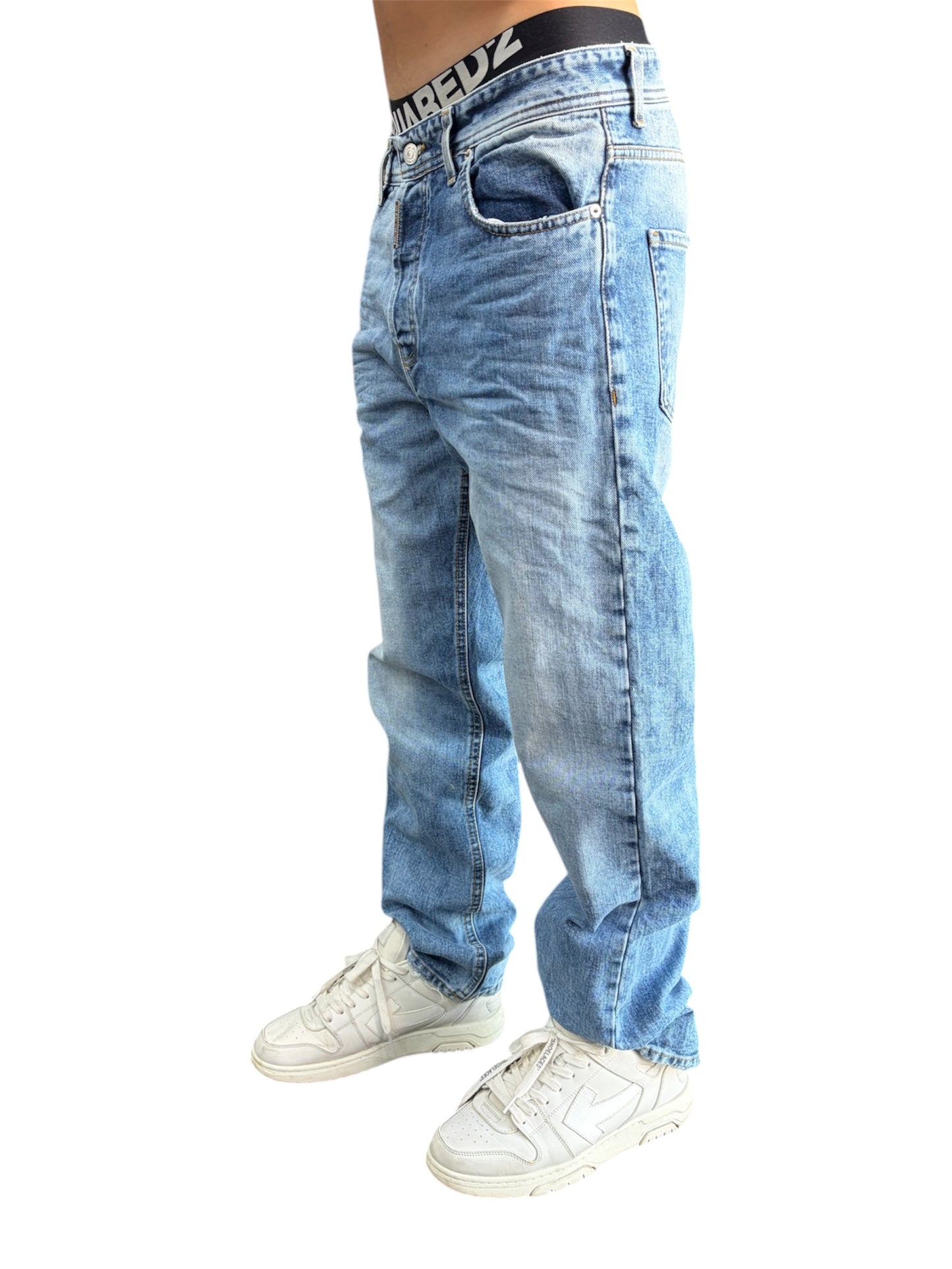 BAGGY BLUE EMBROIDERED-TRIBAL MOON