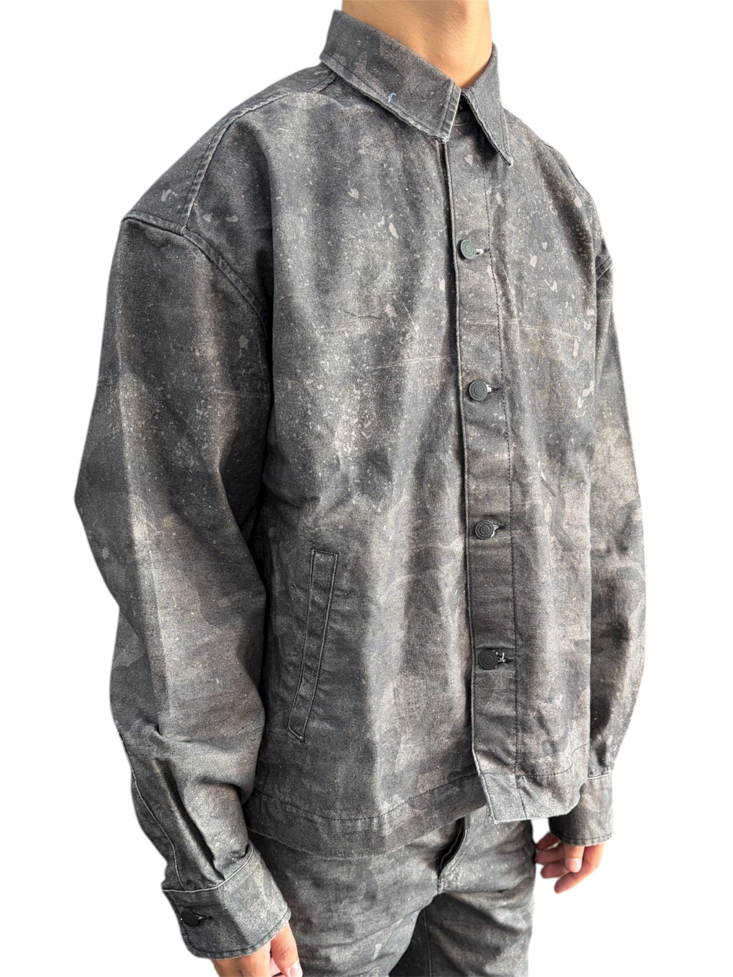 SHIRT DENIM BLACK CAMOUFLAGE