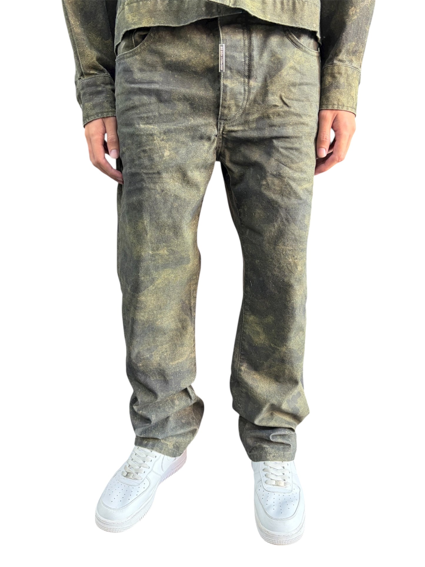 BAGGY DENIM GREEN CAMOUFLAGE