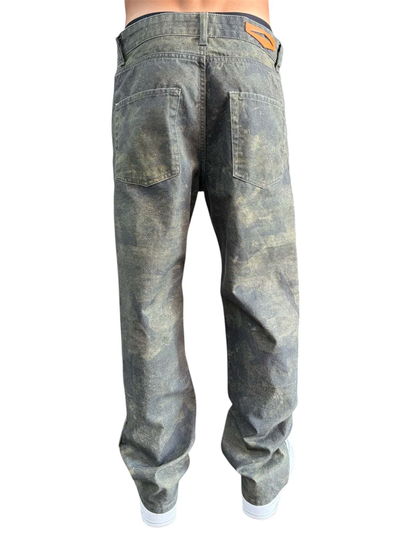 BAGGY DENIM GREEN CAMOUFLAGE