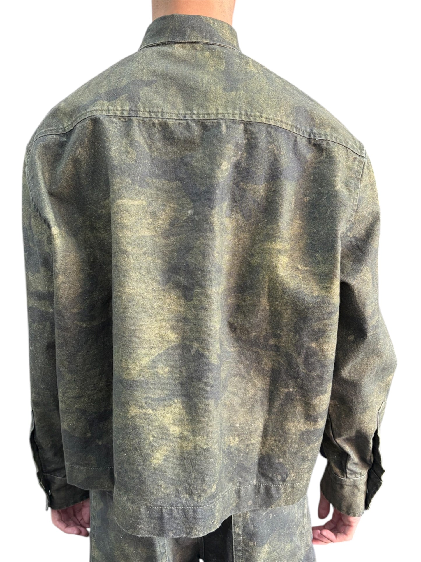 SHIRT DENIM GREEN CAMOUFLAGE