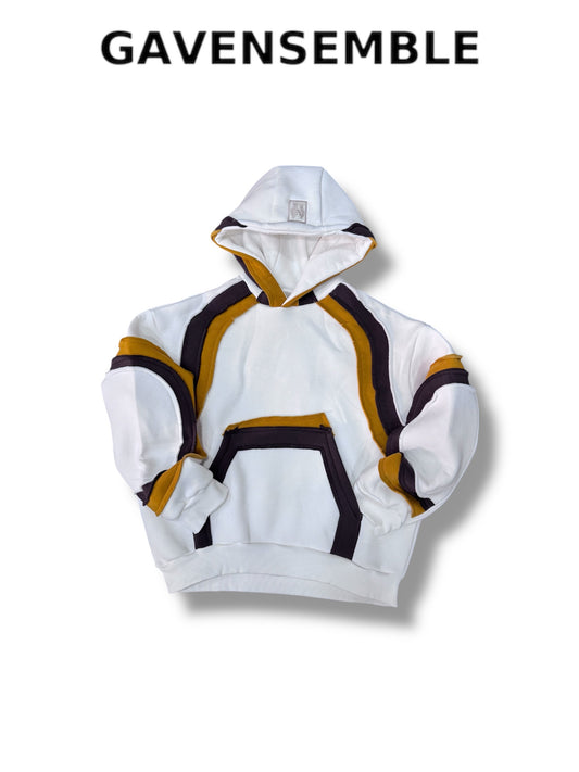 WHITE TRIPLE LAYER HOODIE