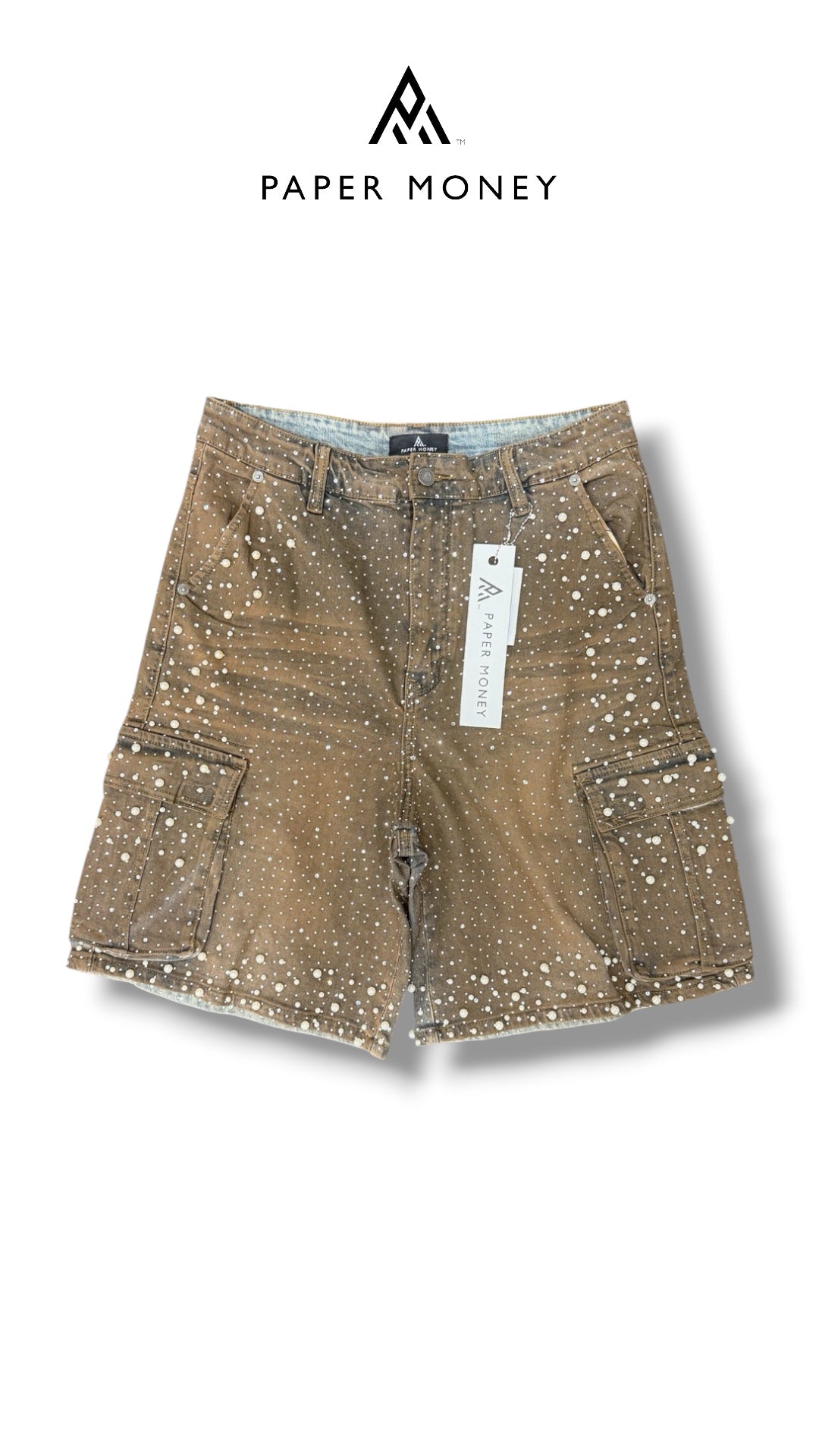 PAPER MONEY PEARL CRYSTAL SHORTS DUSK