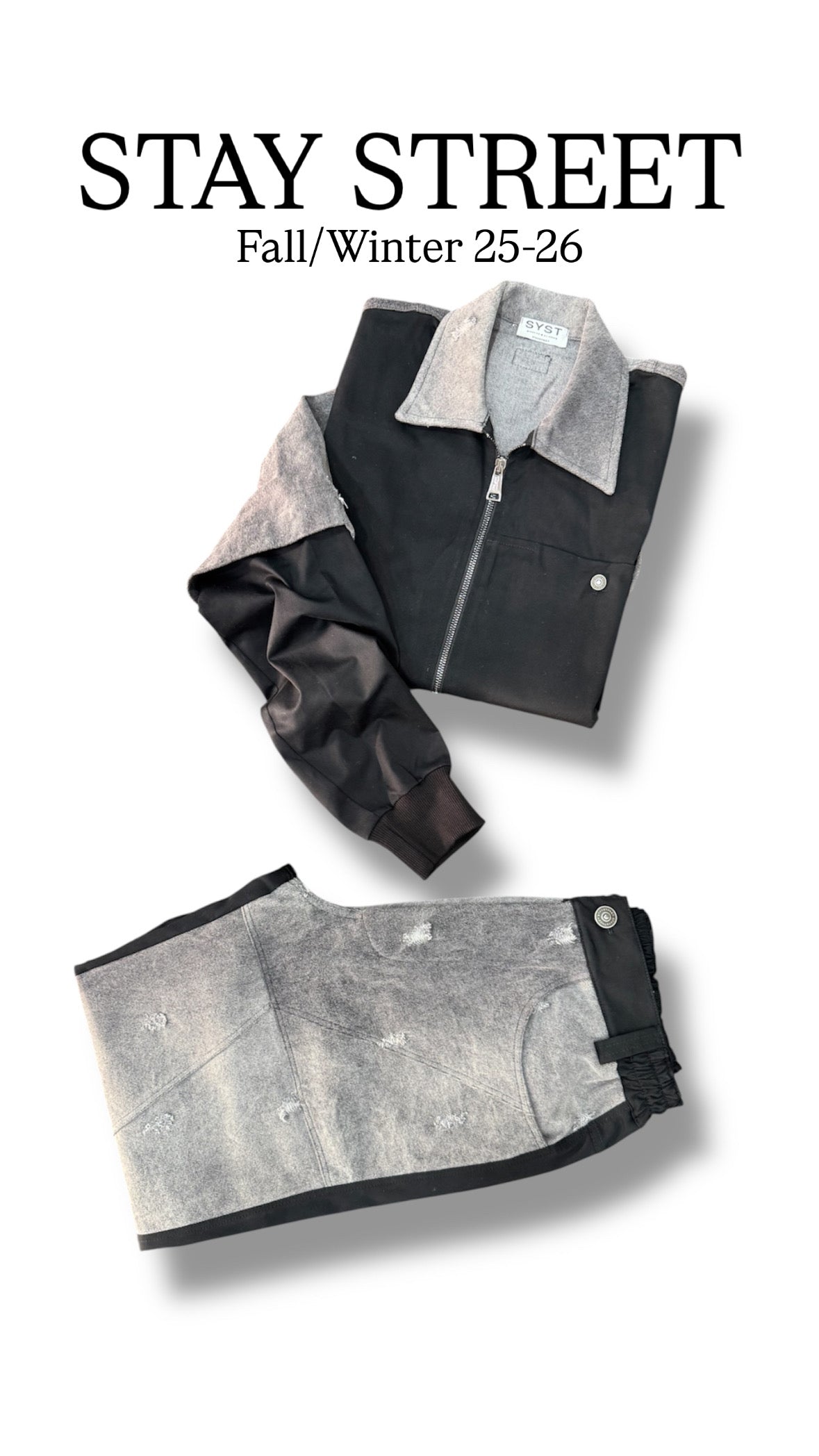 BLACK COORDSET SYST DENIM INSERTS