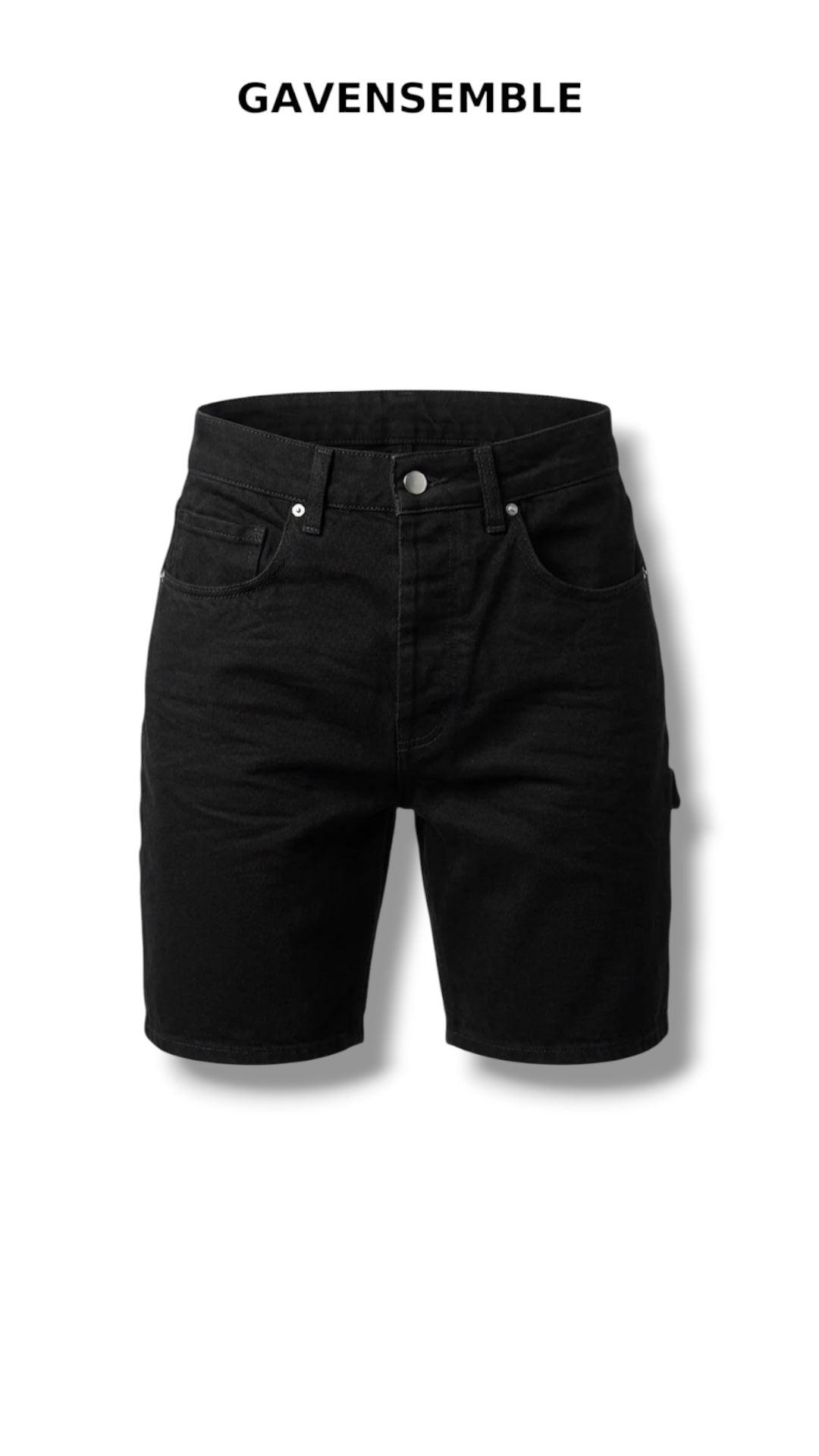 BLACK & CROC DETAIL SHORTS 420