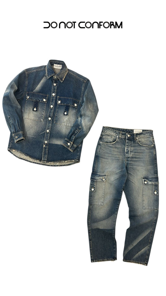 DENIM COORDSET LASERIZED